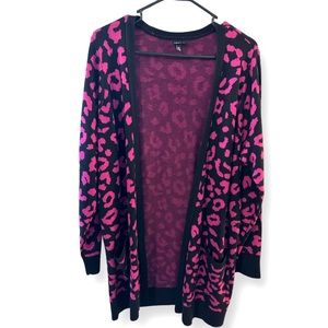 Torrid Leopard Hot pink & Black Cardigan